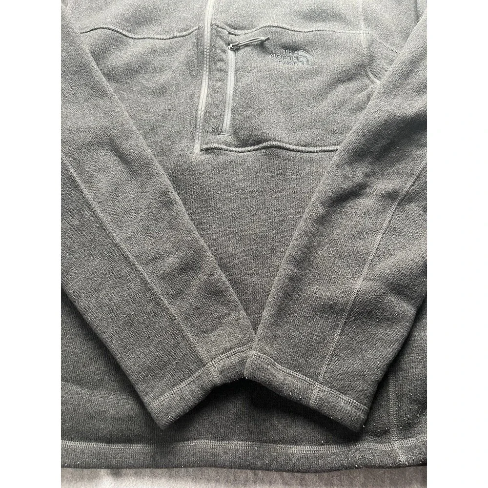The North Face Jacket Men's L Gray Gordon Lyons 1/4 Zip Pullover Outdoor Hiking